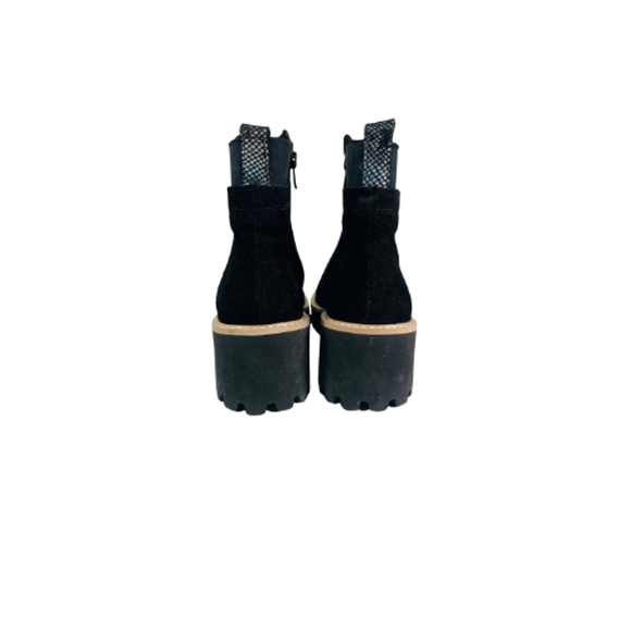 Santorini | Shoes | Santorini Size 7 New Black Suede Chunky  Santorini NEW Size 7 Black Suede Side Zip Chunky‎ Heel Lug Sole Ankle Boot
